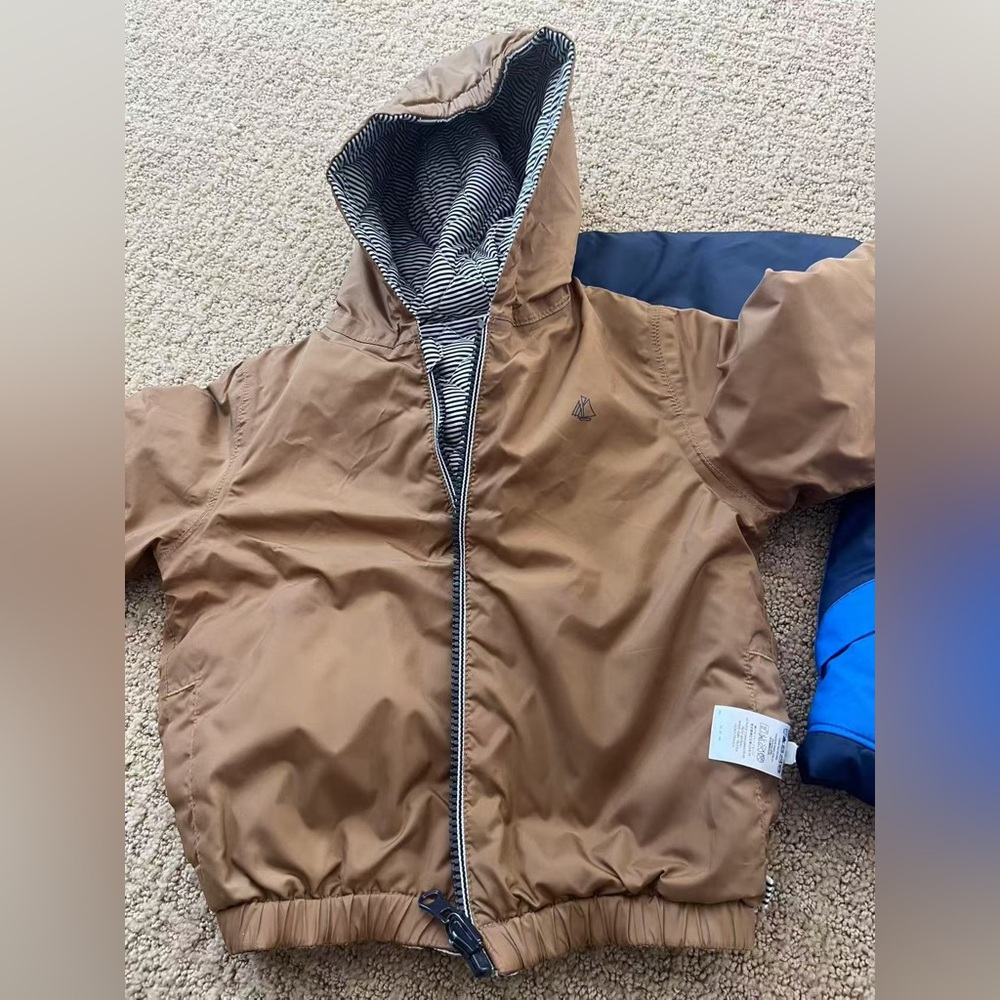 Petite Bateau reversible padded jacket 3T-4T